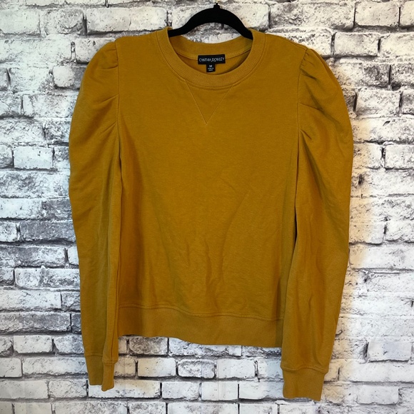 Cynthia Rowley Puff Sleeve Lightweight Pullover Size Medium - Picture 2 of 5